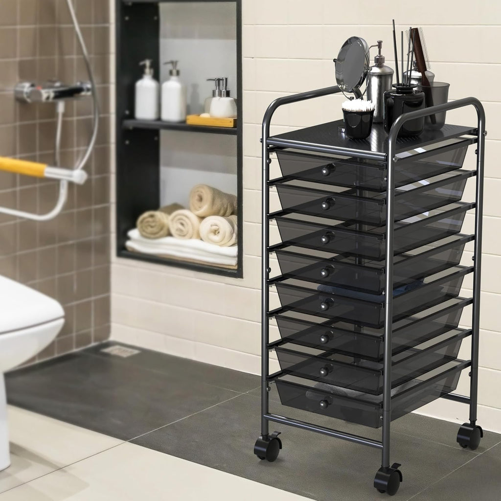 Lámpara Simple Houseware Carrito utilitario con ruedas de 8 cajones, almacenamiento