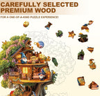Rompecabezas de casa de árbol de elfos, regalos para adultos, 175 piezas de 11.4 x 11 pulgadas