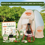 Juego de campamento para niños, 31 piezas con tienda de campaña, juego de simulación al aire libre, 3+