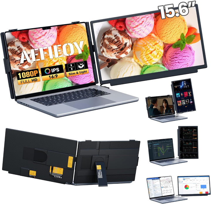 Extensor de pantalla para portátil mejorado, monitor portátil dual...