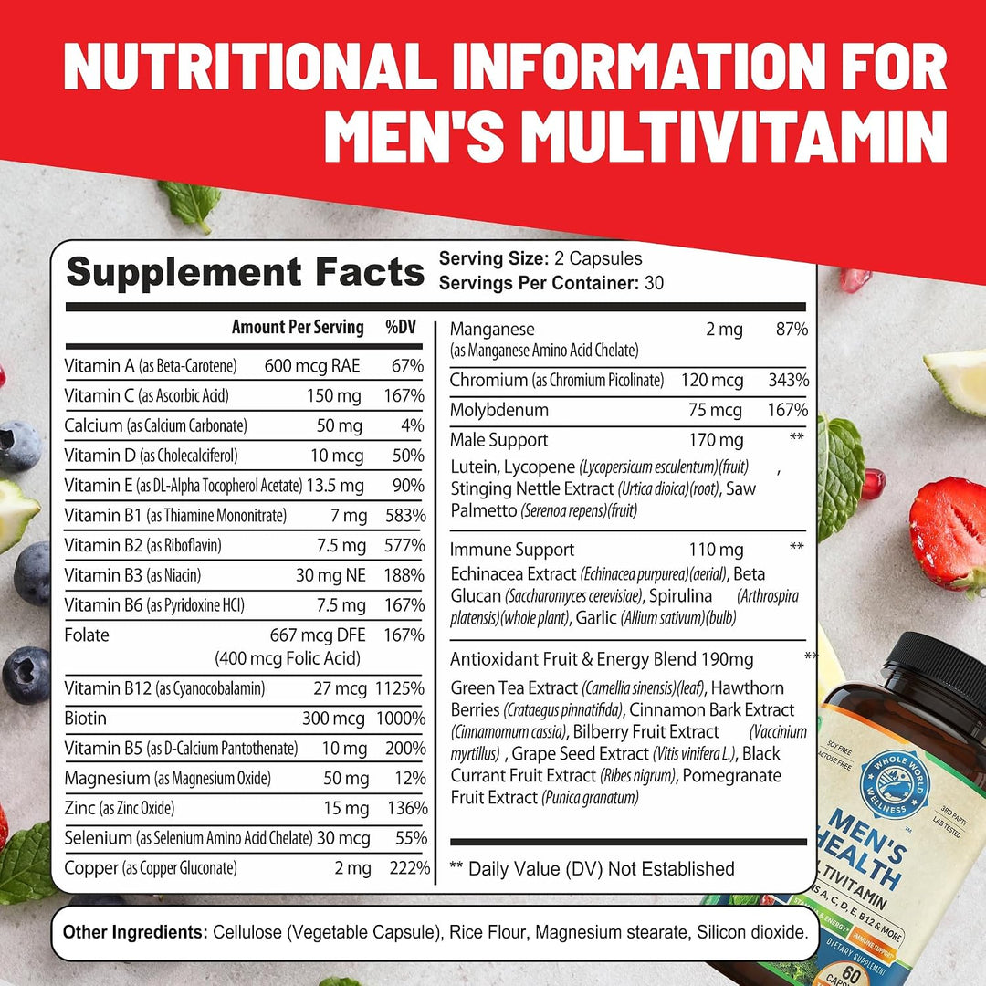 Whole World Wellness Suplemento multimineral multivitamínico diario...
