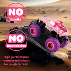 Threeking 1:16 Camión monstruo RC rosa impermeable Juguetes