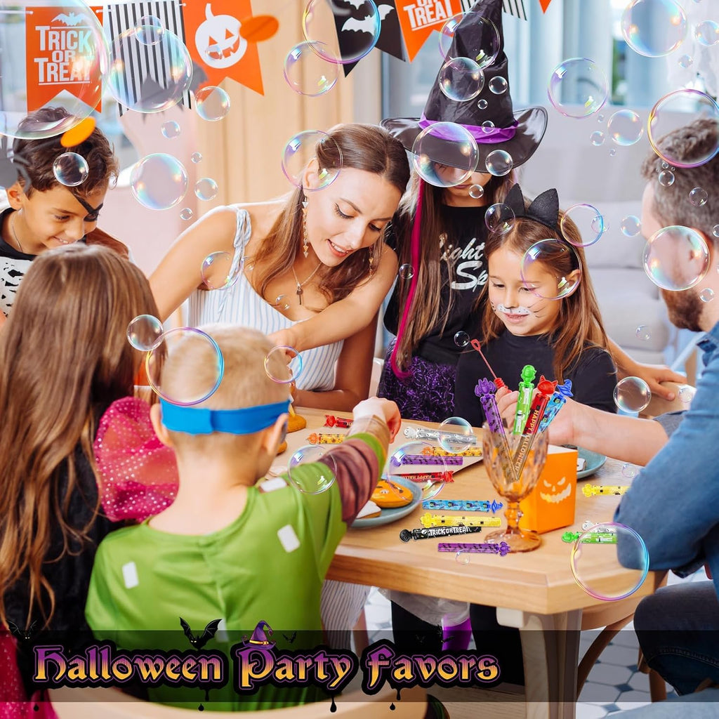 80 mini varitas de burbujas de Halloween, recuerdos de fiesta de