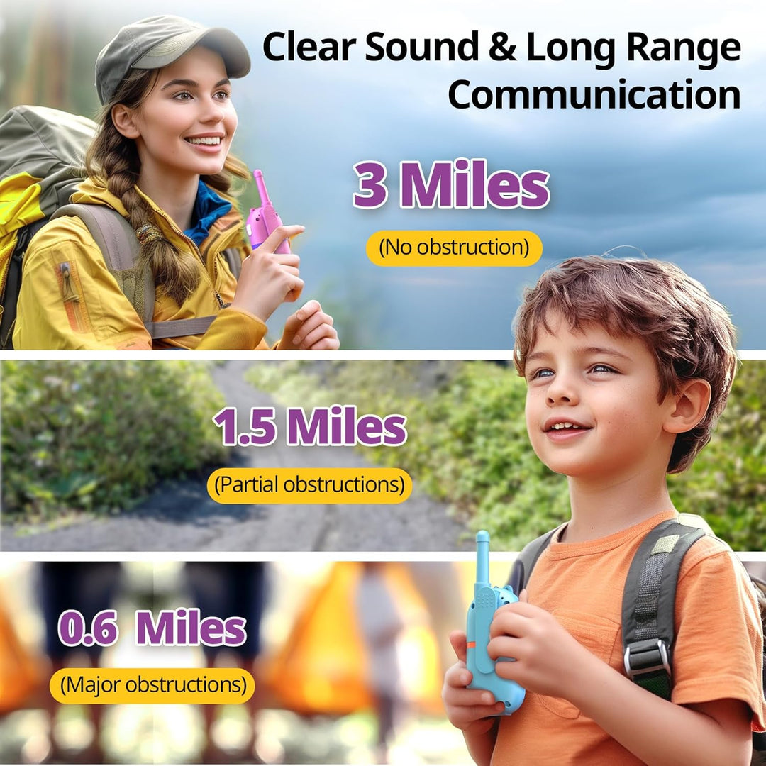 Inspireyes Walkie Talkies para niños recargables, rellenos de cesta...