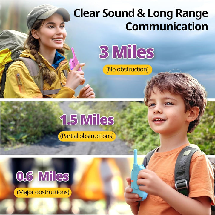 Inspireyes Walkie Talkies para niños recargables, rellenos de cesta...