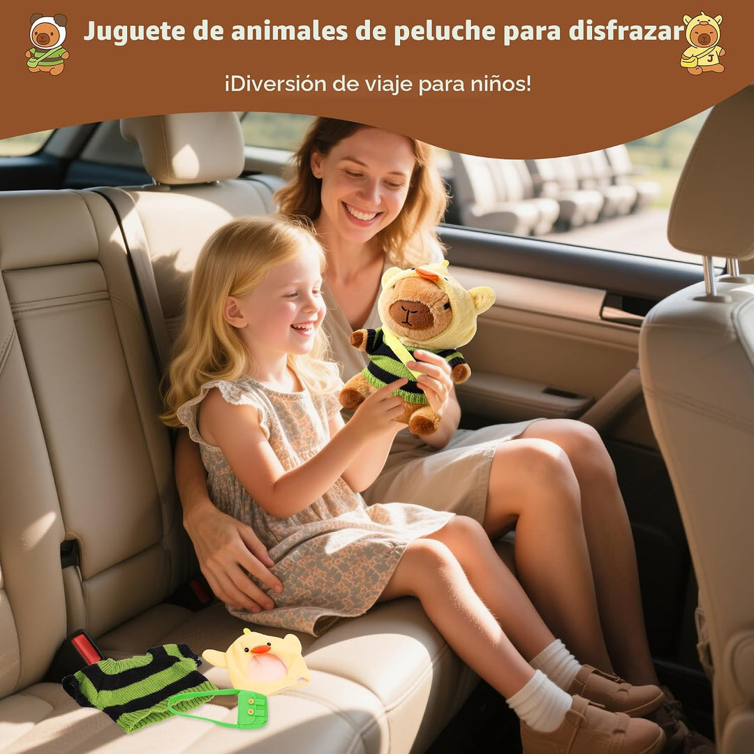 redaica Peluche de Capibara con 9 Prendas y Accesorios, Juguetes de...