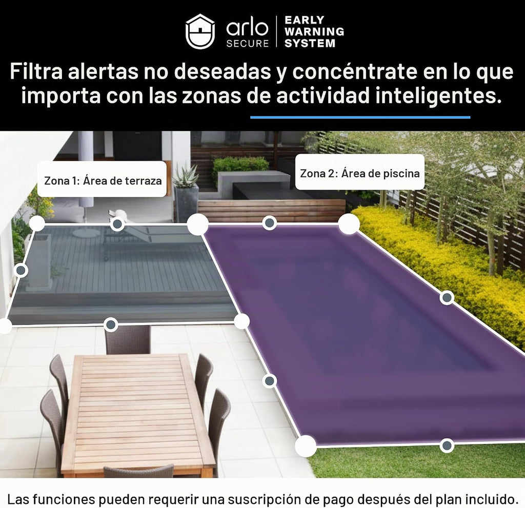 Arlo Video Doorbell 2K (2nd Gen) Inalámbrico o Cableado - 1 Cámara + Timbre