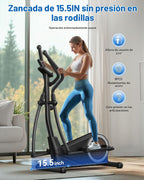Niceday Máquina elíptica de ejercicios, máquina elíptica para el hogar, entrenador elíptico magnético con zancada de 15.5 a 19 pulgadas, 16 niveles de resistencia, capacidad de carga de 400 libras