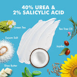 Ebanel Crema de urea 40% más ácido salicílico 2%, crema de pies par...