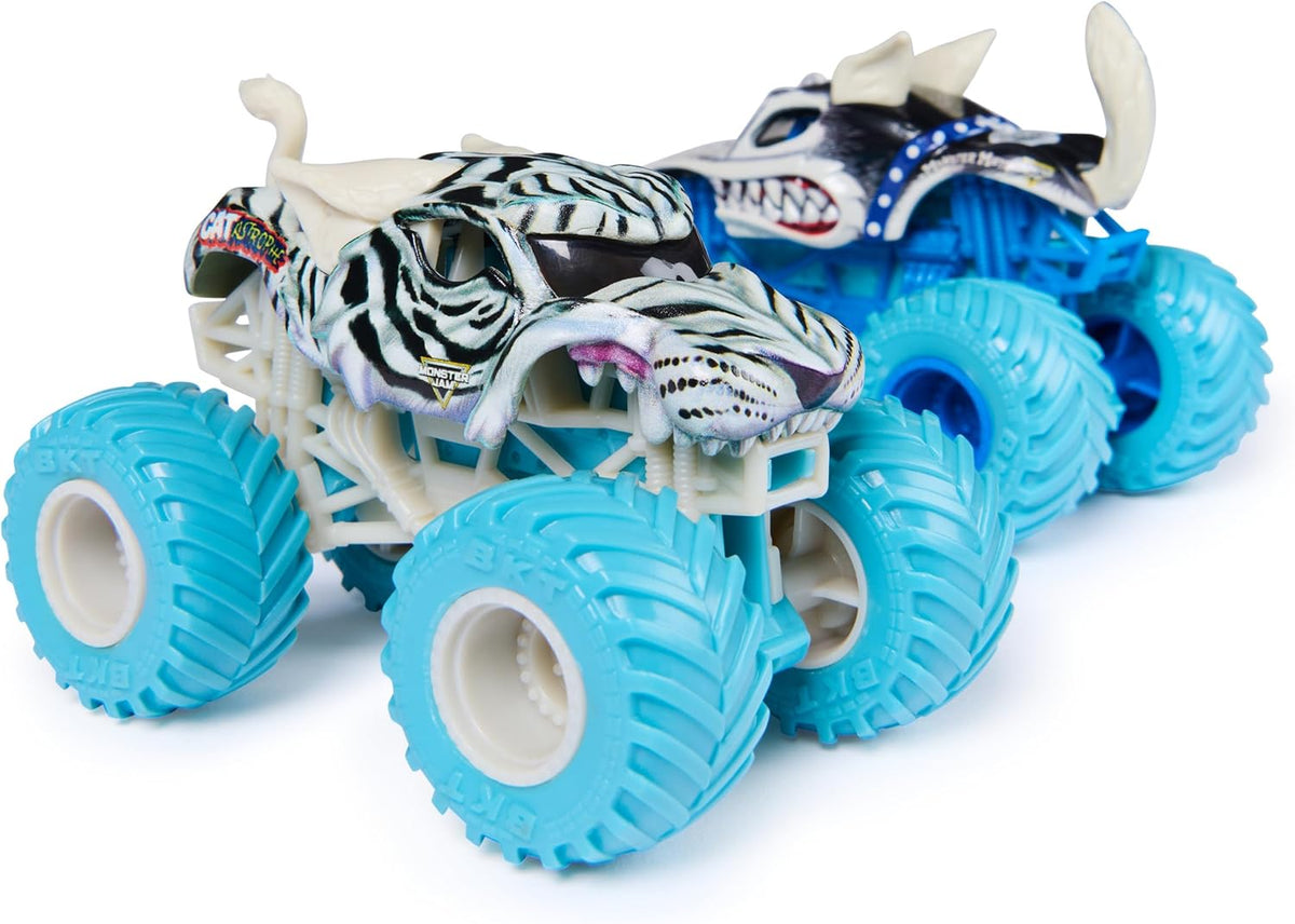 Monster Jam, Camiones monstruo fundidos a presión Catastrophe vs Husky, escala 1:64, juguetes para niños a partir de 3 años
