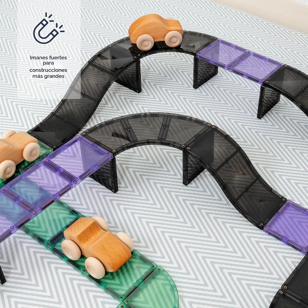 CONNETIX Paquete de rampas e intersecciones de azulejos magnéticos, 16 piezas