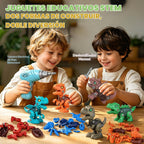 Dinosaur Toy para Kid Age 3-5 5-7, 8Pcs Stem Dinosaur Building Set