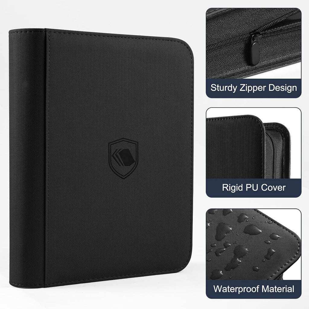 Carpeta Top Loader 9 Bolsillos, Capacidad para 360 Toploaders, 100 Toploaders INCLUIDOS