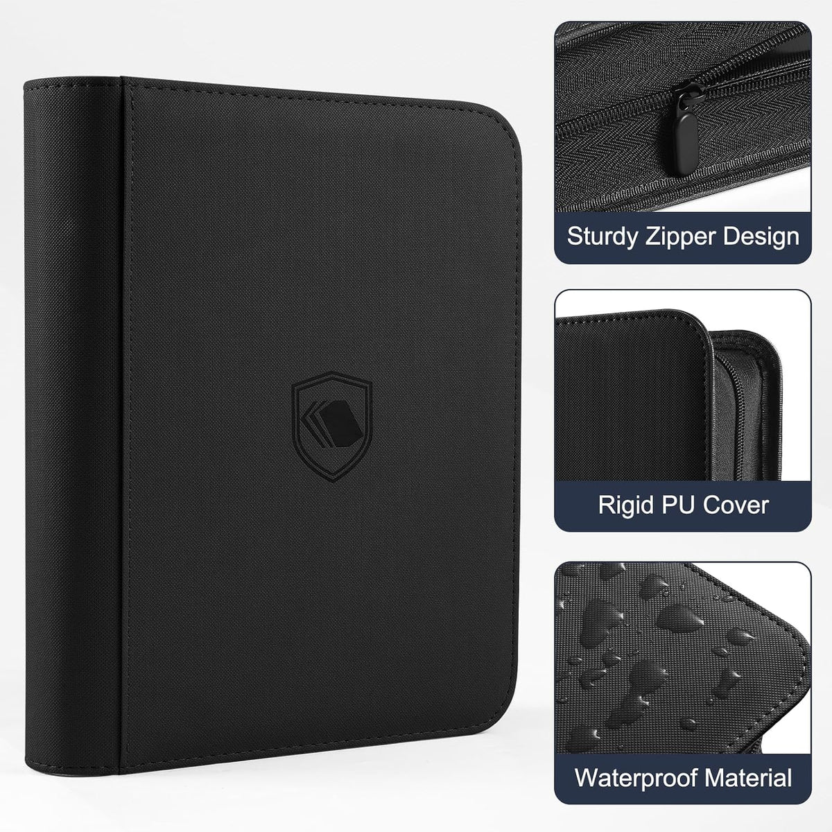 Carpeta Top Loader 9 Bolsillos, Capacidad para 360 Toploaders, 100 Toploaders INCLUIDOS