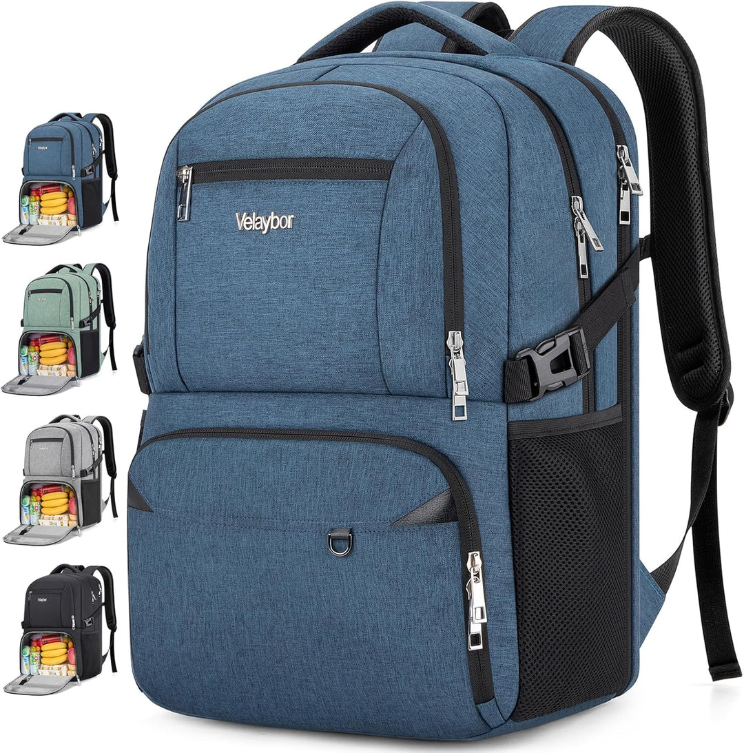 Velaybor Mochila de almuerzo aislada para laptop de 17 pulgadas, mo...