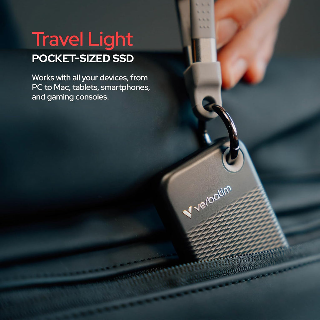 Verbatim Pocket 1TB SSD externo USB 3.2 Gen 2 Hasta 1000MB/s