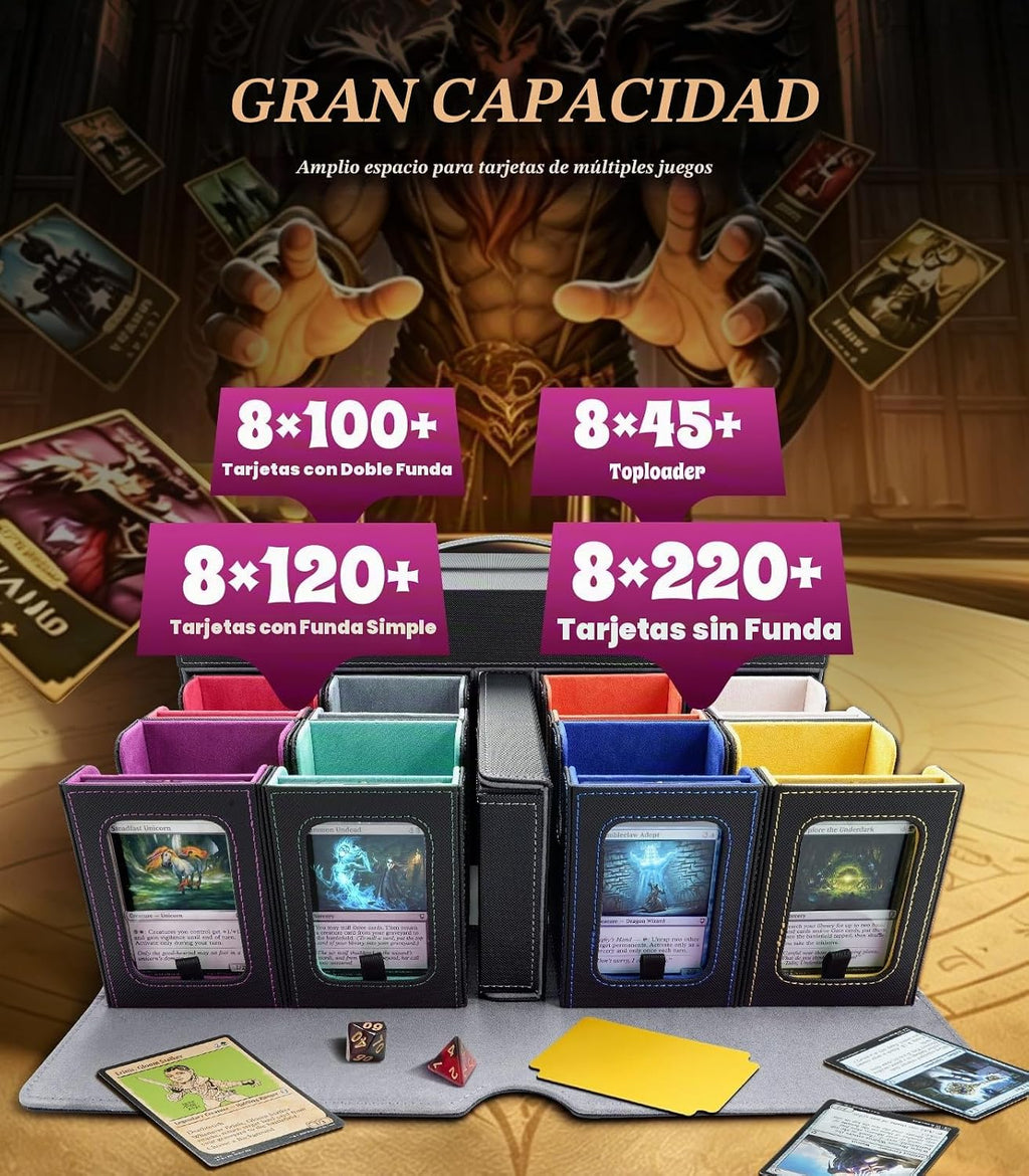 TiMOVO MTG Commander - Caja modular 11 en 1 para TCG/PTCG, color arcoíris