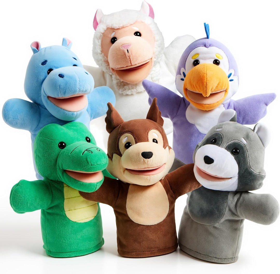 JOYIN Juego de marionetas de mano para niños con boca de trabajo, j...