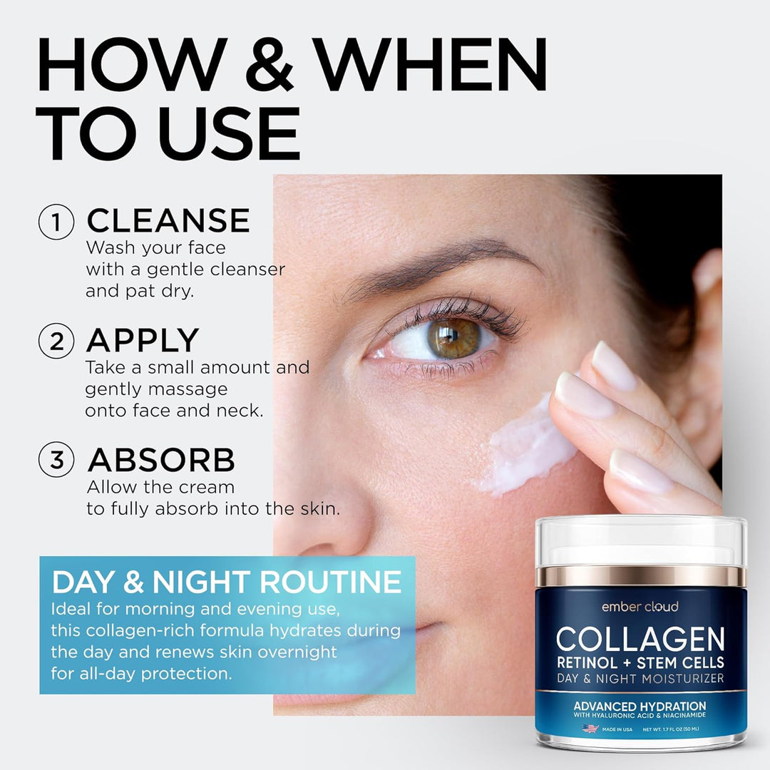 Crema facial hidratante de colágeno antienvejecimiento con células...
