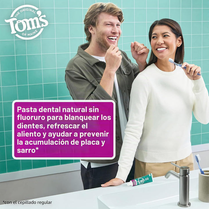 Tom's of Maine Pasta de dientes antiplaca y blanqueadora, menta ver...