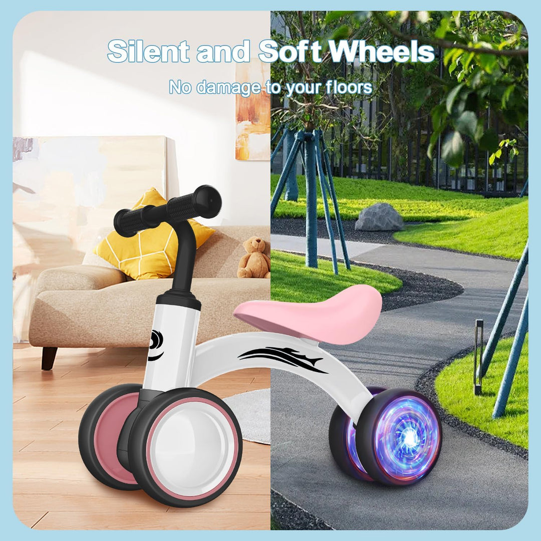 Bicicleta de equilibrio para bebés con iluminación colorida de Gamf...