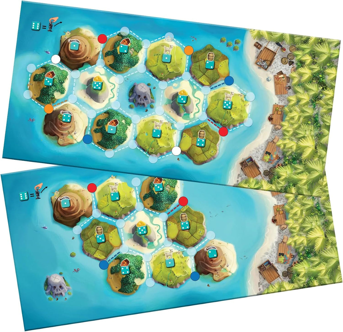 CATAN Juego de Mesa Junior - ¡Aventura de Espadachines para Jóvenes Piratas! Juego de estrategia, divertido juego familiar para niños y adultos, a partir de 6 años, 2-4 jugadores, 30 minutos de tiempo