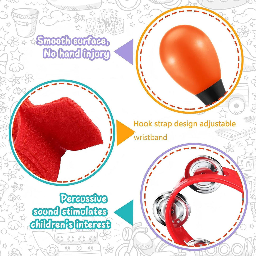 Silipull Juego de 108 piezas de instrumentos musicales Shaker para...