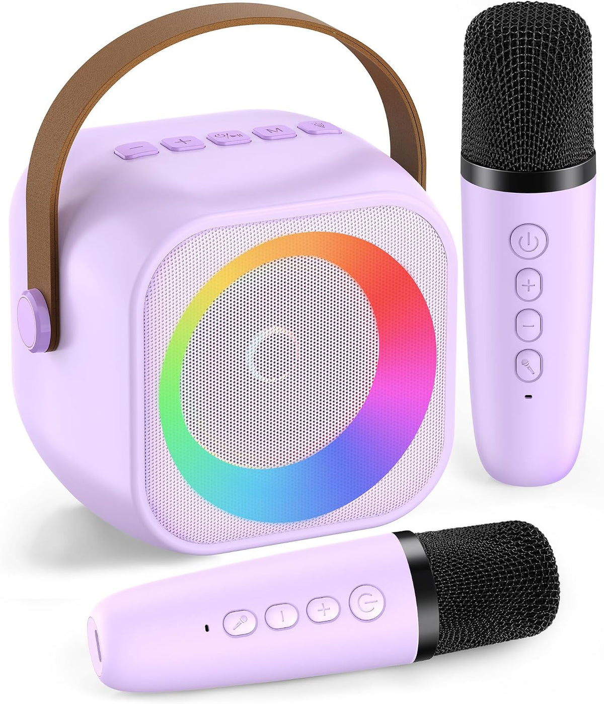 Máquina de karaoke para niños y adultos, juguetes de karaoke, regalos para niñas y niños, altavoz Bluetooth portátil con micrófono inalámbrico, regalos de cumpleaños para niñas y niños de 4, 5, 6, 7
