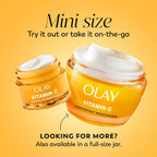 Olay Hidratante facial con vitamina C, crema iluminadora para mujeres, tamaño de prueba, 0,5 Fl Oz