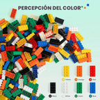 HUIZDQ 500 ladrillos de construcción clásicos y 1 placa base gris, 7