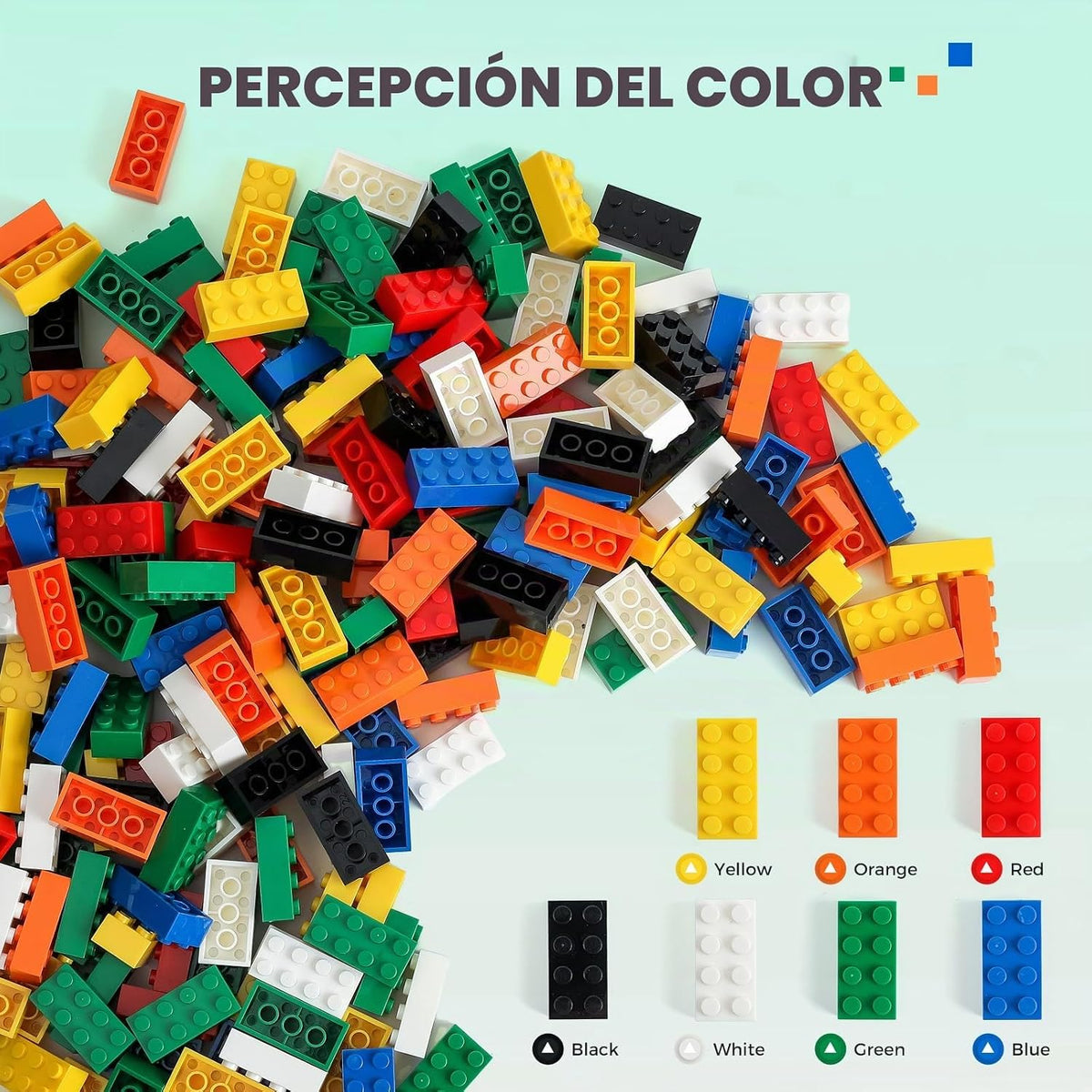 HUIZDQ 500 ladrillos de construcción clásicos y 1 placa base gris, 7