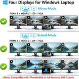 Estación de acoplamiento USB C con adaptador de monitor dual HDMI,...