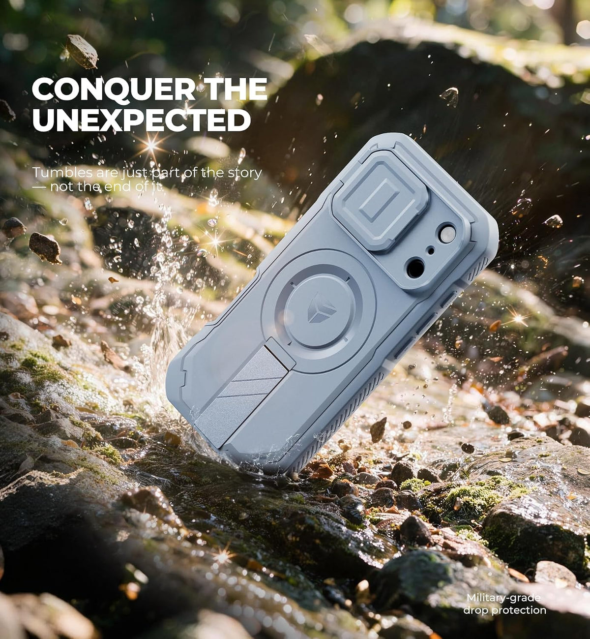 Dexnor Funda para teléfono Pro 2026/2025, [2 marcos frontales, funda para cámara abatible integrada y soporte integrados], compatible con MagSafe, funda resistente a prueba de golpes con protector de