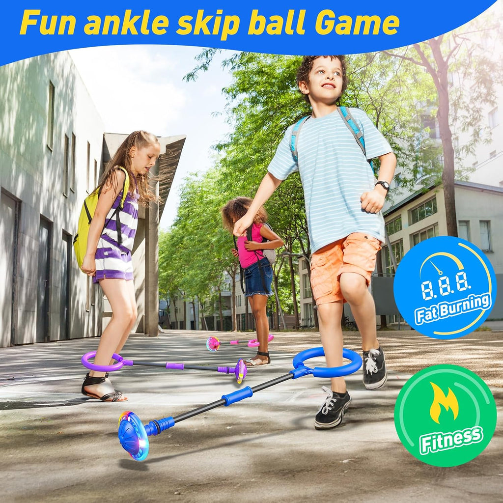 Flooyes Skip Ball para Niños, Pelota Saltarina de Tobillo con Contador, Temporizador