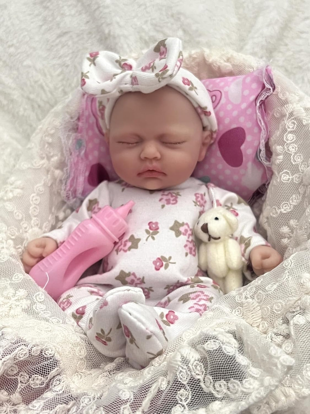 MYREBABY Muñeca Bebé Reborn de 7 Pulgadas, Muñeca de Silicona Niña...