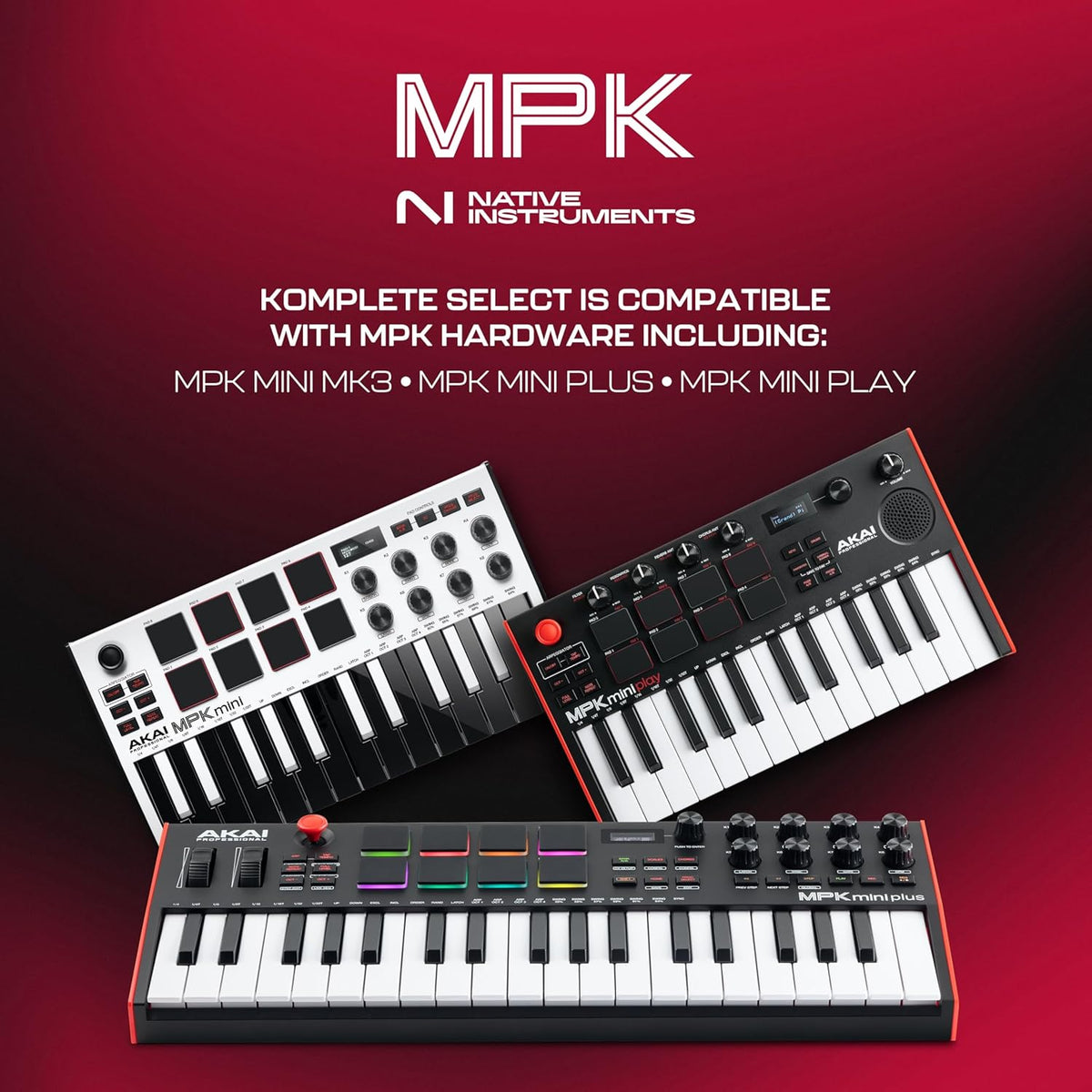 Akai Professional MPK Mini MK3 - Controlador de teclado MIDI USB de...