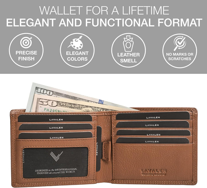 Lavalen Billeteras de cuero suave para hombres UK \u2013 Bloqueo RF...