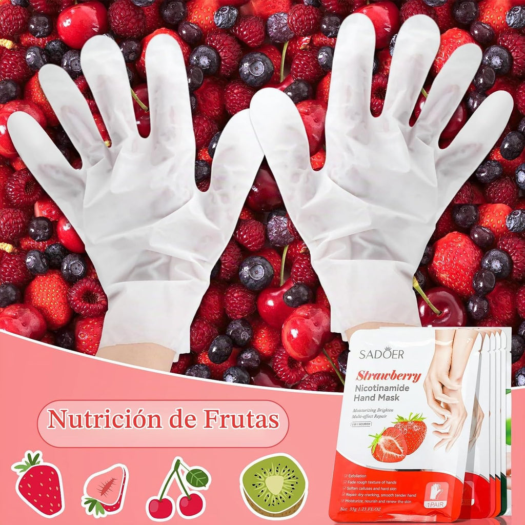24 unidades de mascarillas de mano de belleza de frutas a granel