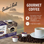 Bostons Best - Café gourmet definitivamente tostado oscuro audaz y rico compatible con cafetera Keurig, 1 unidad (72 tazas individuales)