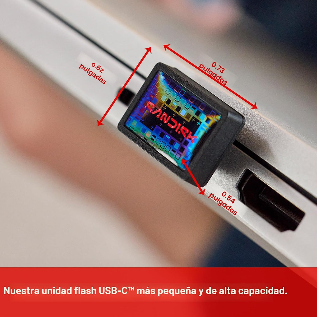 SANDISK Unidad flash USB-C de ajuste extremo de 256 GB, velocidades...