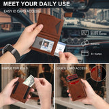 Cartera SEMORID para hombres con soporte para tarjetas de crédito d...