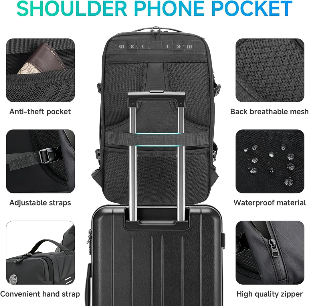 SWICKY Mochila de viaje de 40L para hombres \u2013 Mochila de mano...