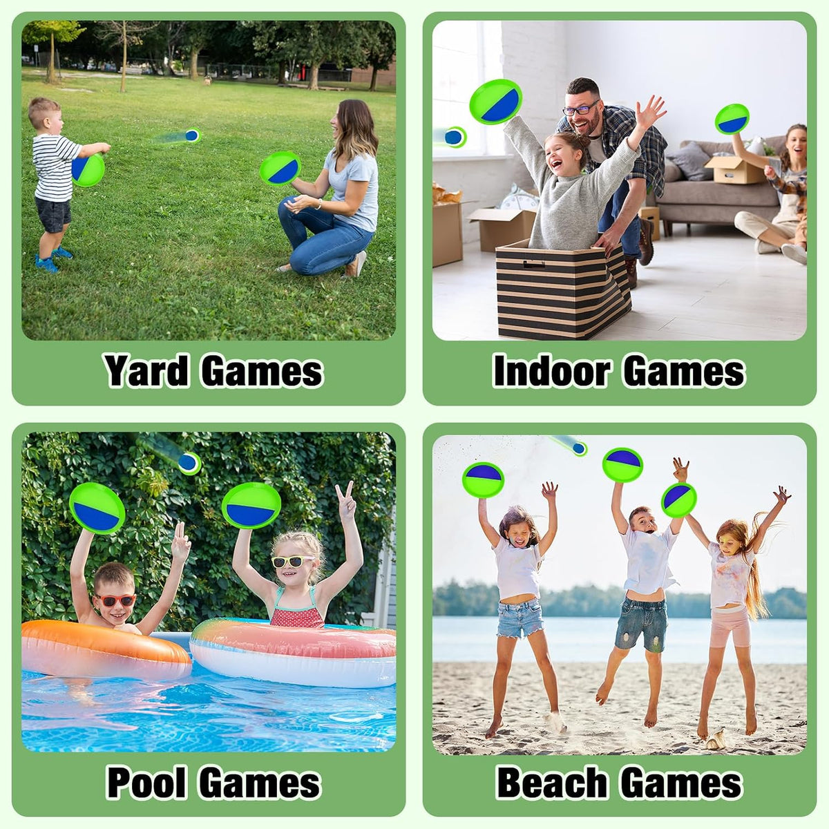 Juego de pelota adhesiva para lanzar y atrapar, juguetes al aire libre para