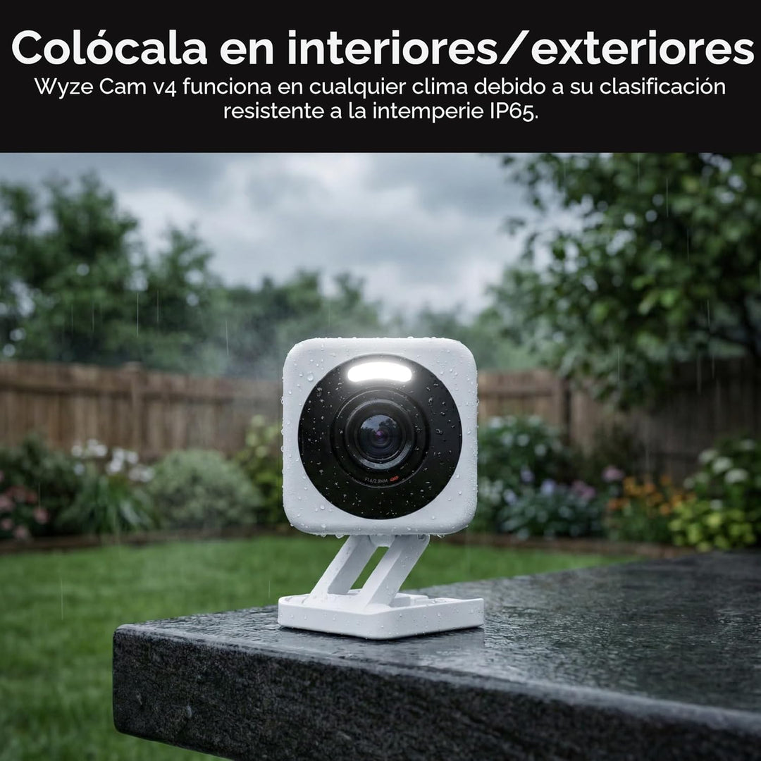 WYZE Cam v4 (Modelo más reciente), Cámara de seguridad AI de 2.5K,...