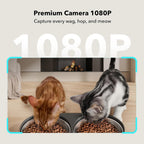 PETLIBRO Comedero automático para gatos con cámara para dos gatos, video HD 1080P con visión nocturna, alimentador WiFi 5G para mascotas con audio de 2 vías para gatos y perros