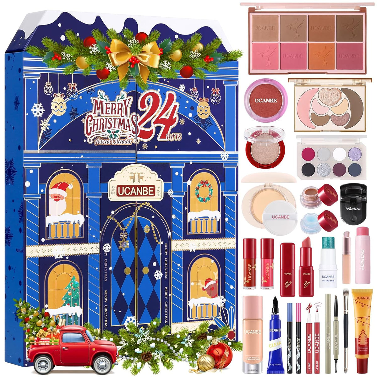 UCANBE Calendario de Adviento de maquillaje de lujo 2025, juego de...