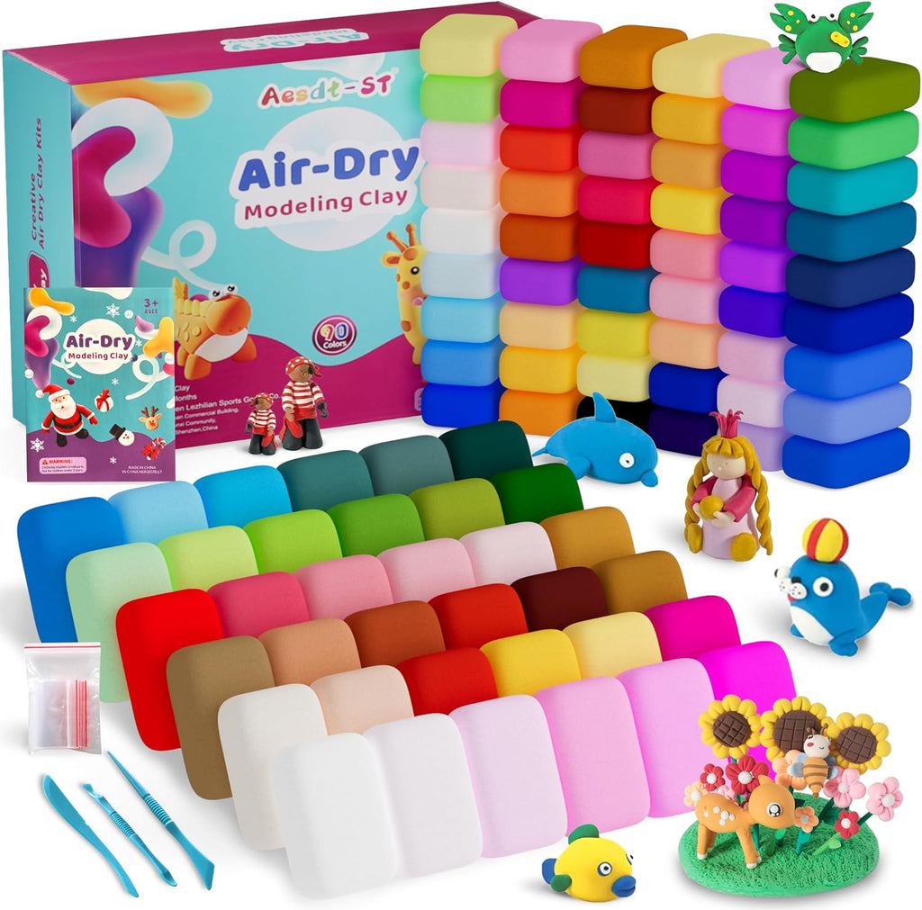 Air Dry Clay 90 Colors, Modeling Clay para Kids, DIY Magic Clay