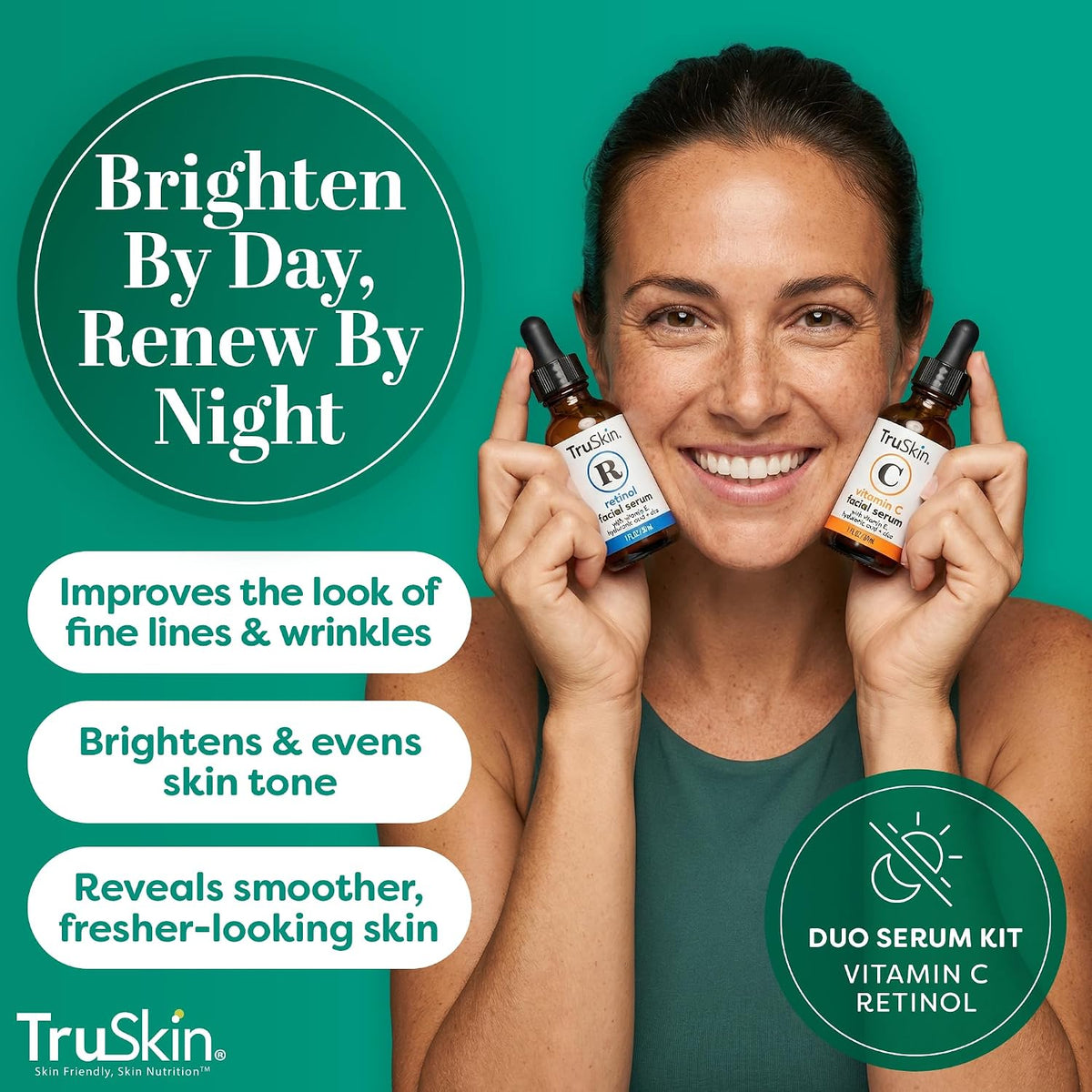 TruSkin Naturals Suero facial Duo - Suero de retinol para la cara y...