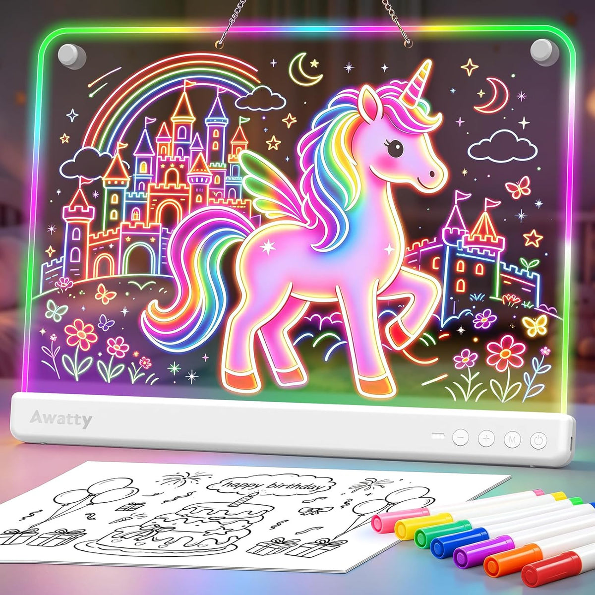 Puerta de dibujo LED de 16 pulgadas, regalos de juguetes para niños