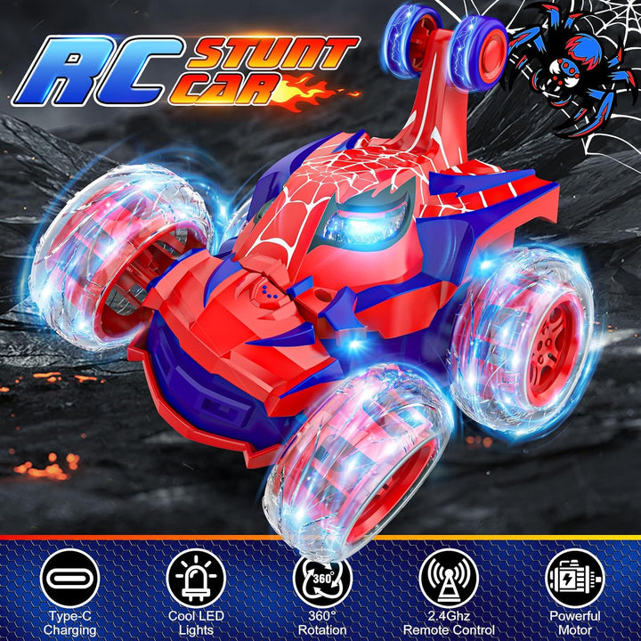 Mafbeanl Coche de acrobacias a control remoto RC, rotación de 360°...